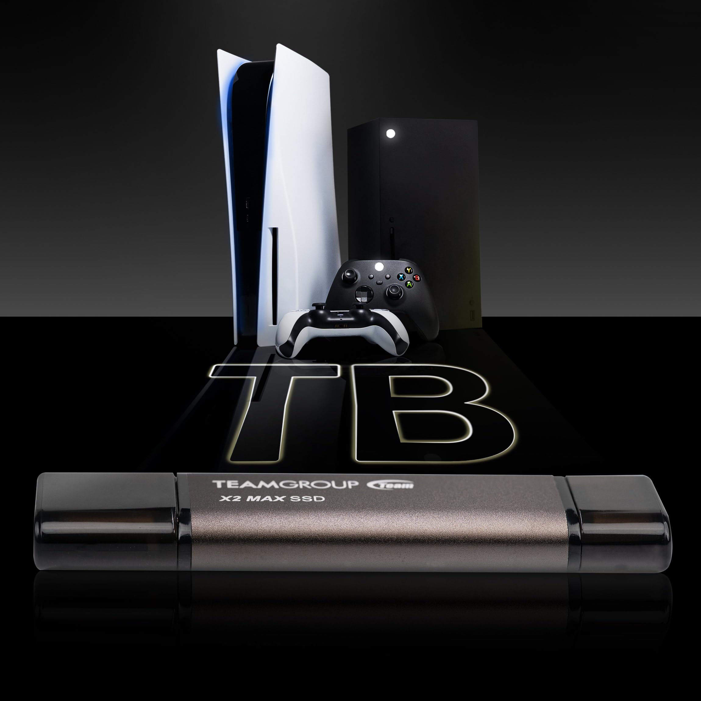 TEAMGROUP 2TB X2 MAX External/Portable SSD 1000MB/s, Dual USB Hard Drive Compatible with iPhone17&iPad&Mac, Steam Deck/PC/Windows/Android/PS5/Laptop/Tesla, Type C &A, USB 3.2 Gen2 TX2MAX32TBT01 - Image 6