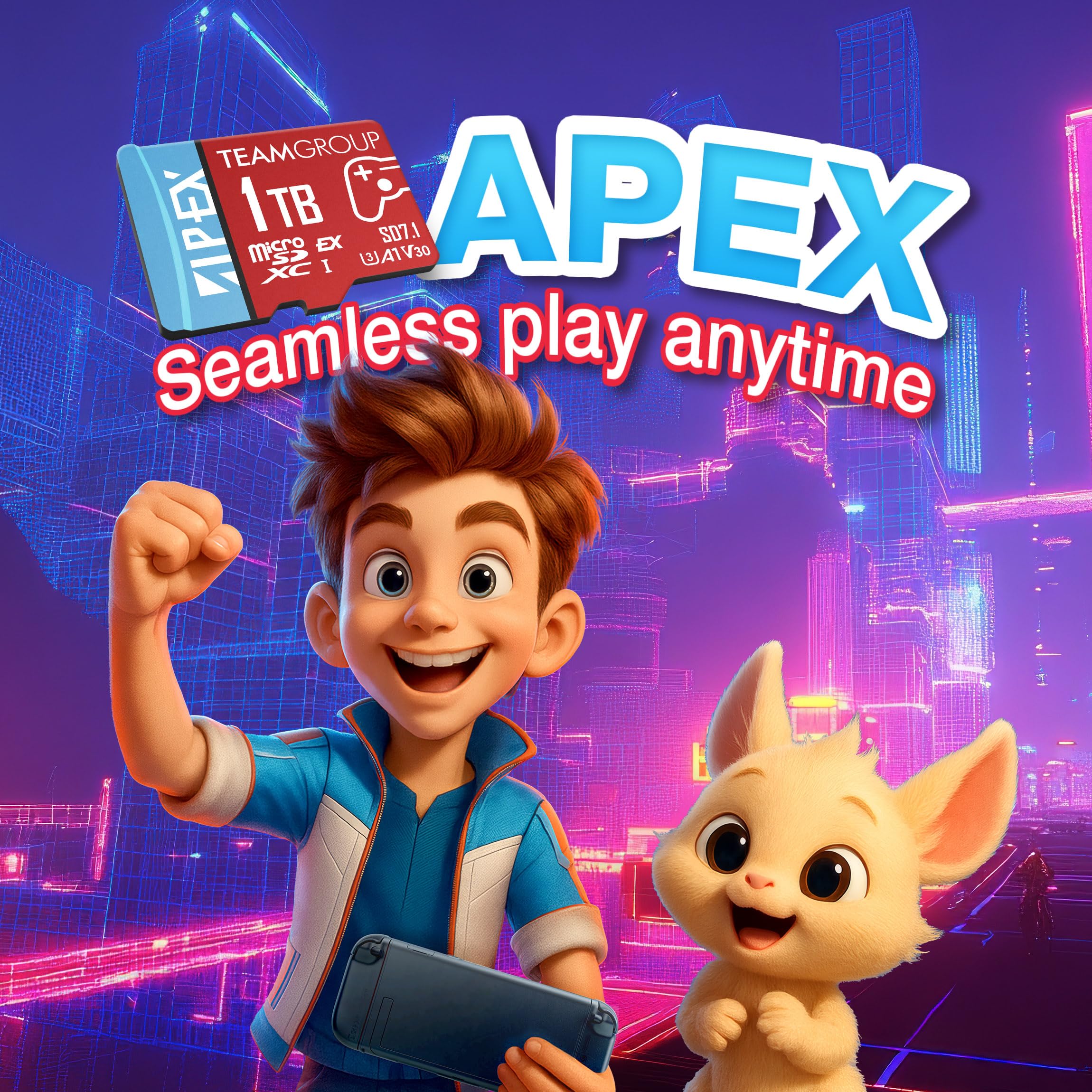 TEAMGROUP APEX 1TB microSD Express Card, microSDXC Memory Card U3 A1 V30 R/W up to 800/700 MB/s, for Nintendo Switch2, UHS-I Compatible, with Adapter TAPMSDE1TIV30A102 - Image 3