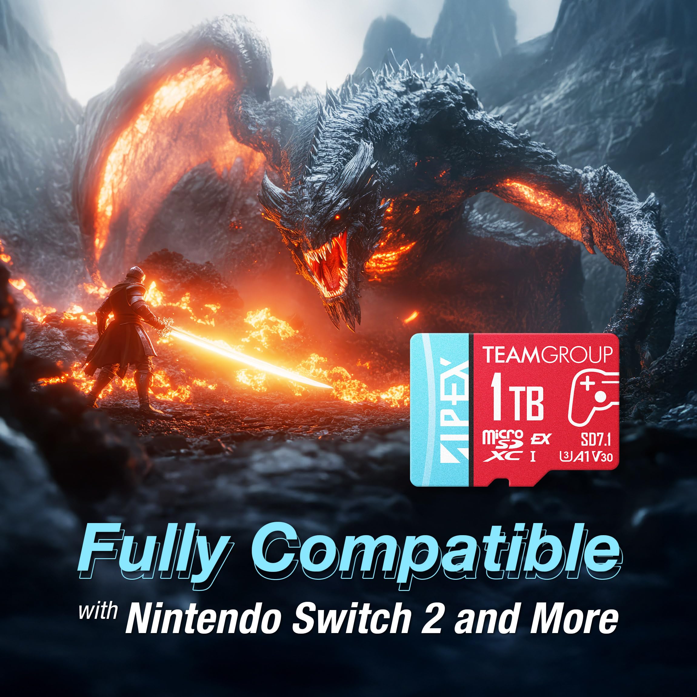 TEAMGROUP APEX 1TB microSD Express Card, microSDXC Memory Card U3 A1 V30 R/W up to 800/700 MB/s, for Nintendo Switch2, UHS-I Compatible, with Adapter TAPMSDE1TIV30A102 - Image 4