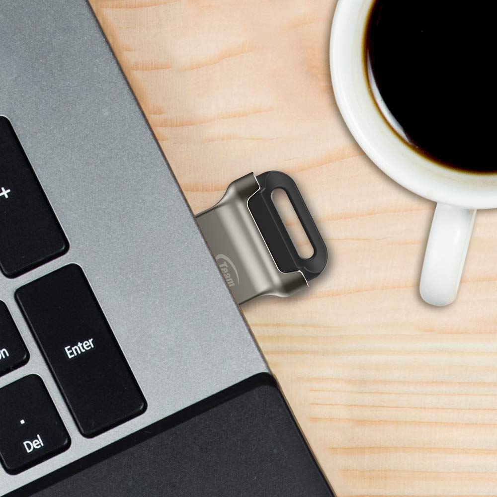 TEAMGROUP C162 64GB USB 3.2 Gen 1 USB 3.1/3.0 Mini Fits Metal Read 100MB/s Flash Thumb Drive External Data Storage Memory Stick Compatible with Computer/Laptop Black TC162364GB01 - Image 3