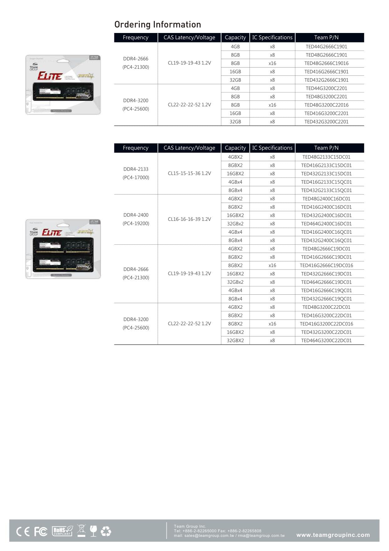 TEAMGROUP Elite DDR4 32GB Kit (2 x 16GB) 3200MHz (PC4-25600) CL22 Unbuffered Non-ECC 1.2V UDIMM 288 Pin PC Computer Desktop Memory Module Ram Upgrade - TED432G3200C22DC01 - Image 6