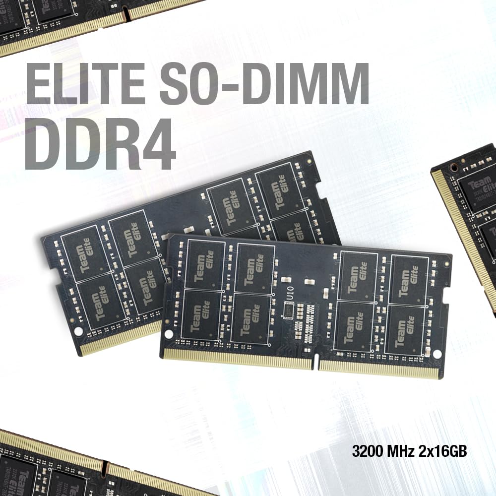 TEAMGROUP Elite DDR4 32GB Kit (2 x 16GB) 3200MHz PC4-25600 CL22 (2933MHz or 2666MHz)Unbuffered Non-ECC 1.2V SODIMM 260-Pin Laptop Notebook PC Computer Memory Module Ram Upgrade - TED432G3200C22DC-S01 - Image 3
