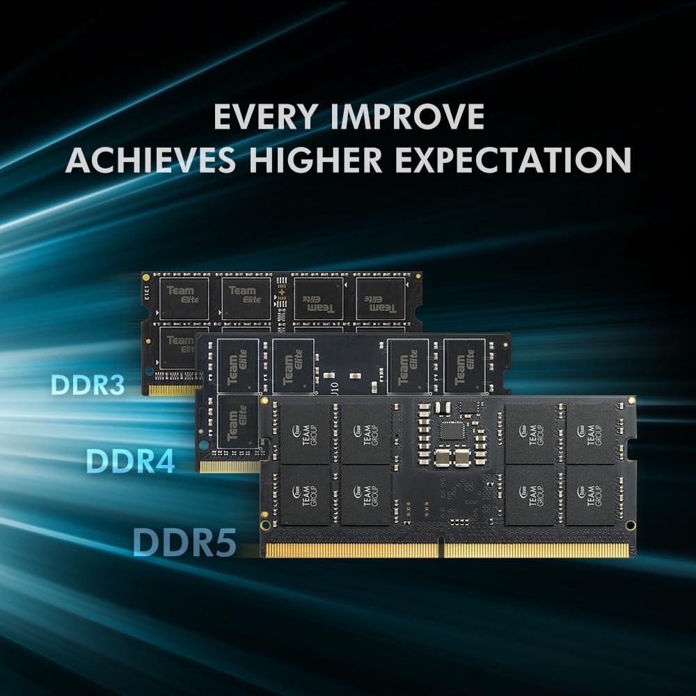 TEAMGROUP Elite SODIMM DDR5 32GB (2x16GB) 4800MHz (PC5-38400) CL40 Non-ECC Unbuffered 1.1V 262 Pin Laptop Memory Module Ram - TED532G4800C40DDC-S01 - Image 6