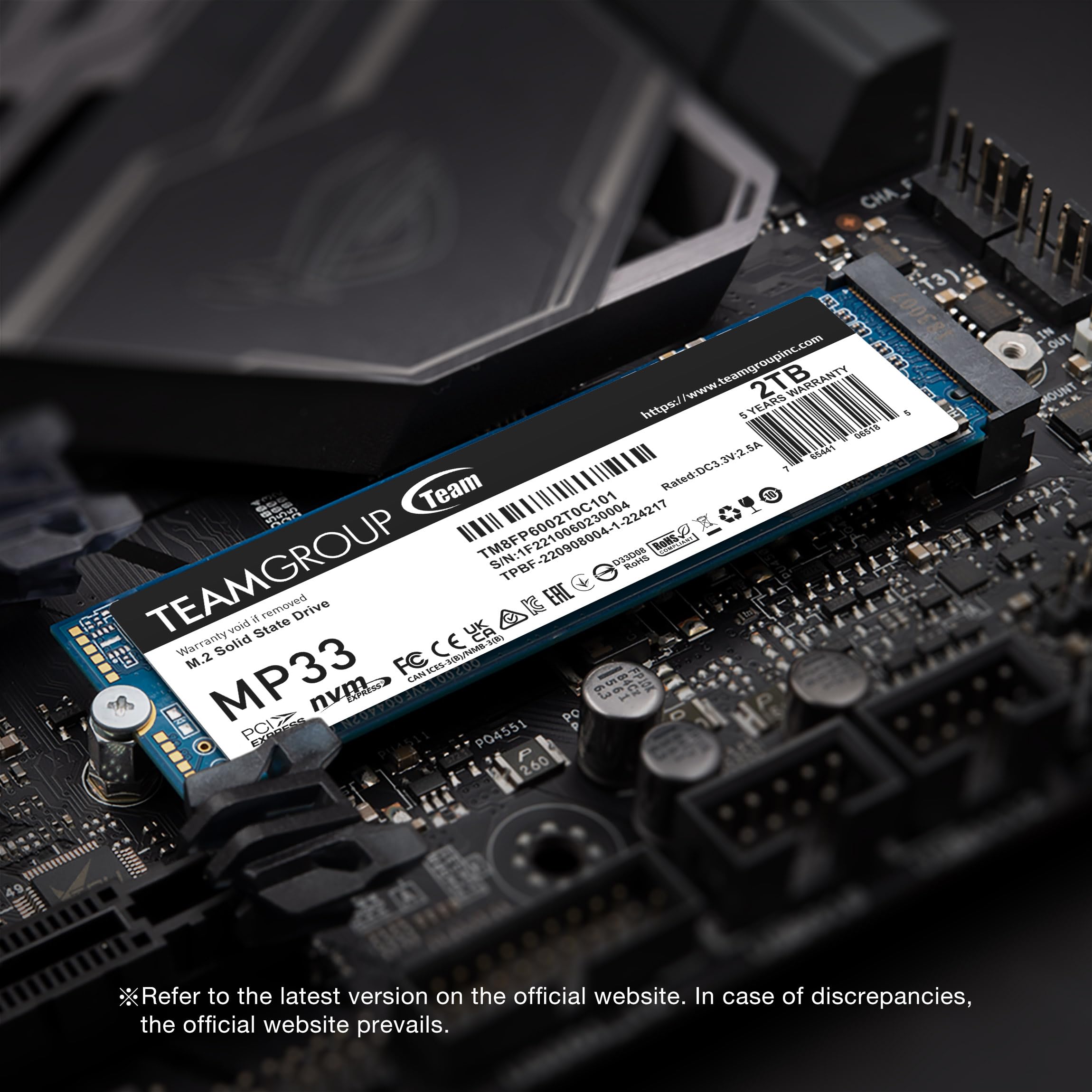 TEAMGROUP MP33 512GB SLC Cache 3DNAND TLC NVMe PCIe Gen3x4 M.2 2280 Internal SSD R/W up to 1700/1400 MB/s Compatible w/ Laptop&Desktop TM8FP6512G0C101 - Image 3