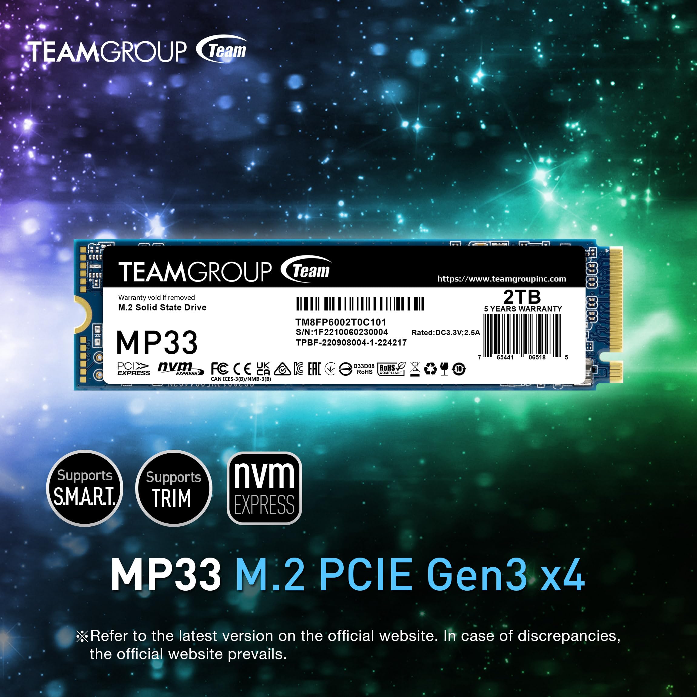 TEAMGROUP MP33 512GB SLC Cache 3DNAND TLC NVMe PCIe Gen3x4 M.2 2280 Internal SSD R/W up to 1700/1400 MB/s Compatible w/ Laptop&Desktop TM8FP6512G0C101 - Image 4