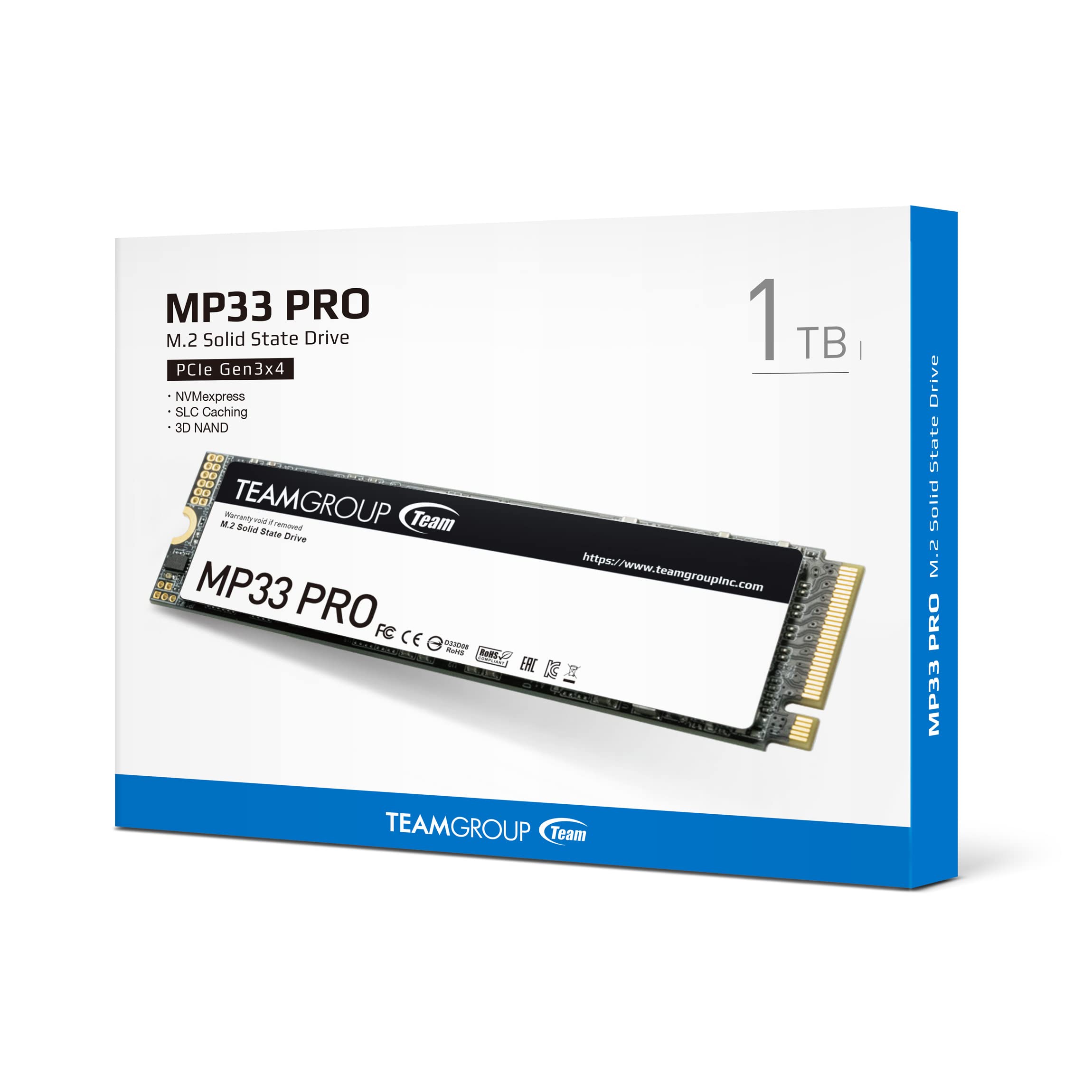 TEAMGROUP MP33 PRO 1TB SLC Cache 3D NAND TLC NVMe 1.3 PCIe Gen3x4 M.2 2280 Internal Solid State Drive SSD (Read Speed up to 3500 MB/s) 512TBW Compatible with Laptop & PC Desktop TM8FPD001T0C101 - Image 8