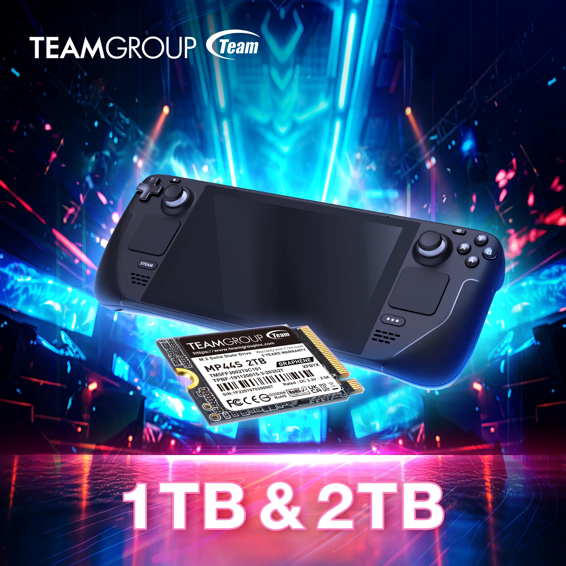 TEAMGROUP MP44S SSD 2TB SLC Cache Gen 4x4 M.2 2230 PCIe 4.0 NVMe Steam Deck ASUS ROG Ally Mini PCs R/W Speed up to 5000/3500 MB/s TM5FF3002T0C101 - Image 6