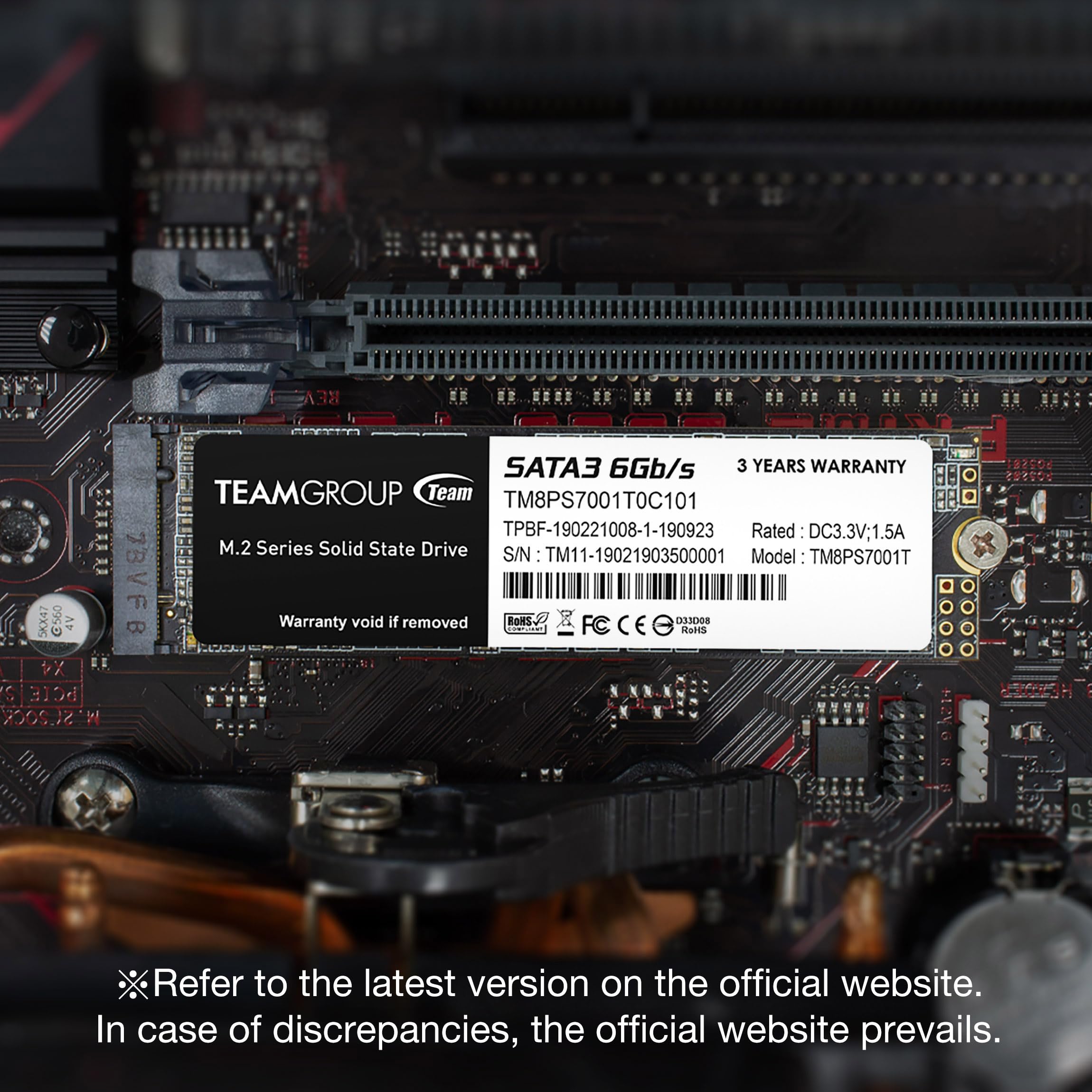 TEAMGROUP MS30 512GB with SLC Cache 3D NAND TLC M.2 2280 SATA III 6Gb/s Internal Solid State Drive SSD (Read/Write Speed up to 530/430 MB/s) Compatible with Laptop & PC Desktop TM8PS7512G0C101 - Image 4