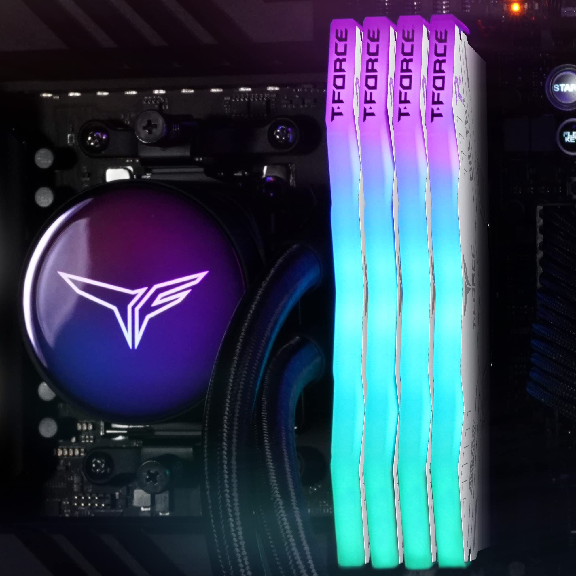 TEAMGROUP T-Force Delta Alpha RGB DDR5 Ram 32GB Kit (2x16GB) 5600MHz (PC5-44800) CL40 Intel XMP 3.0 & AMD Expo Compatible Desktop Memory Module Ram White FF8D532G5600HC40BDC01 - Image 6