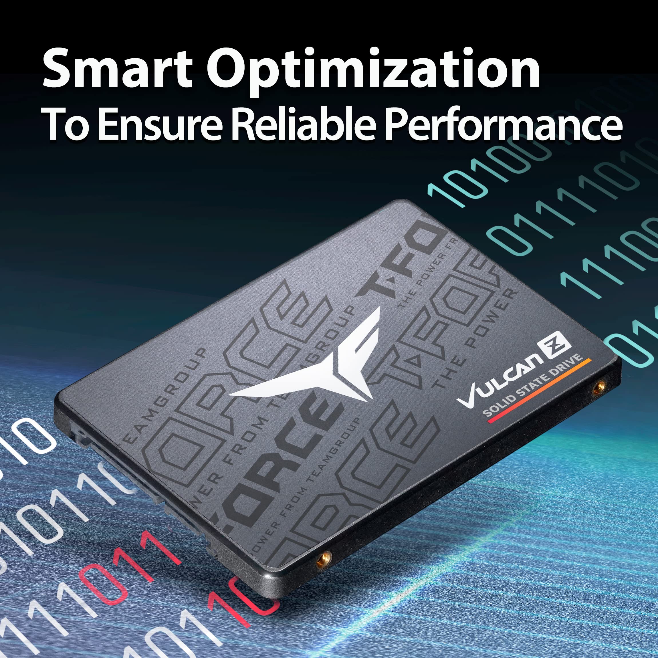 TEAMGROUP T-Force Vulcan Z 256GB SLC Cache 3D NAND TLC 2.5 Inch SATA III Internal Solid State Drive SSD (R/W Speed up to 520/450 MB/s) T253TZ256G0C101 - Image 5